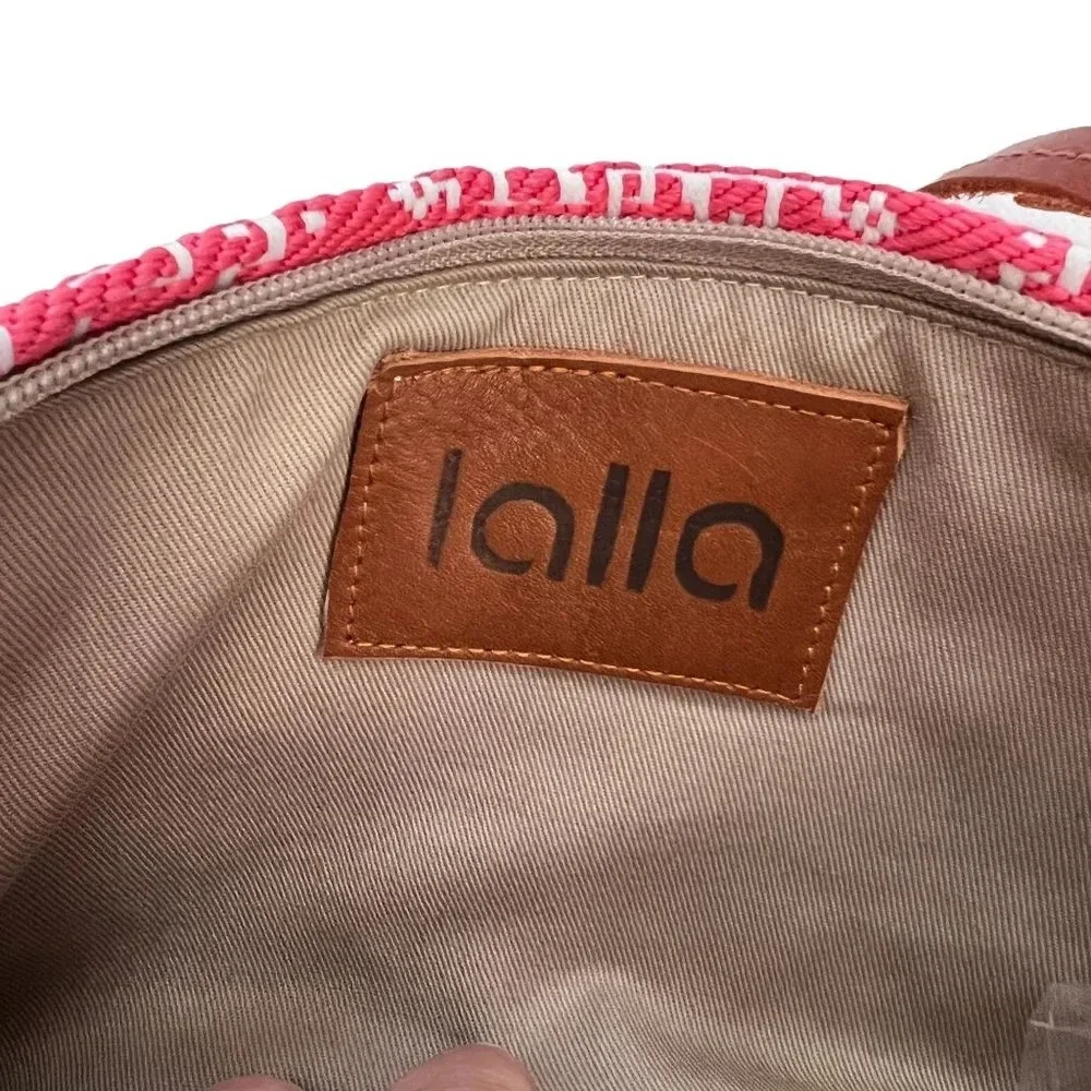 Lalla Marrakech Embroidered Coral Clutch